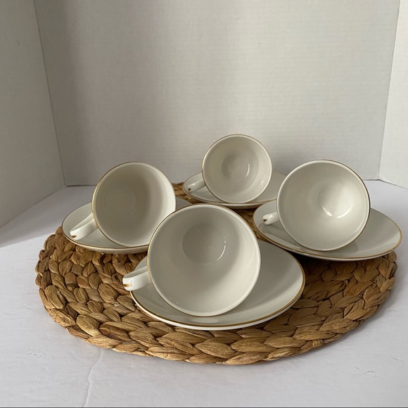 ROYAL DOULTON TEA CUPS WARWICK GOLD SET OF 4 - Picture 4 of 14